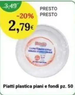 Re Mercato Lucrezia Piatti plastica piani e fondi offerta