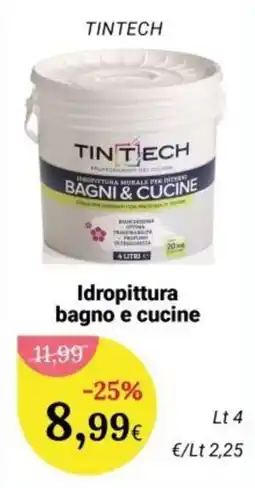 Re Mercato Lucrezia TINTECH Idropittura murale per interni Bagni & Cucine offerta