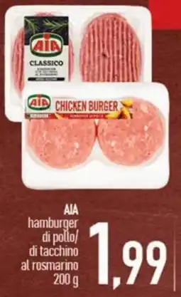 Ciro Amodio AIA hamburger di pollo/al rosmarino offerta