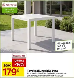 Leroy Merlin Tavolo allungabile Lyra offerta