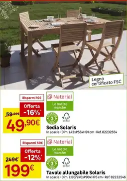Leroy Merlin Sedia Solaris offerta