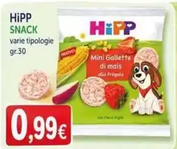 Sanitaria Demma HiPP Mini Gallette di mais alla fragola offerta
