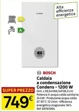 Leroy Merlin BOSCH Caldaia a condensazione Condens - 1200 W offerta