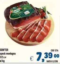 Del Prete Distribuzioni Senfter speck montagna 1/2 s.v offerta