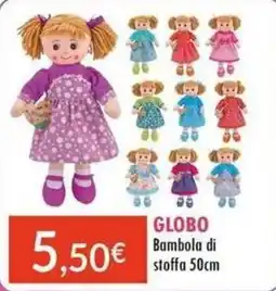 Sanitaria Demma GLOBO Bambola di stoffa offerta