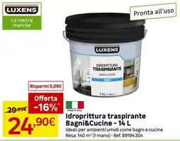 Leroy Merlin Idropittura traspirante Bagni&Cucine LUXENS offerta