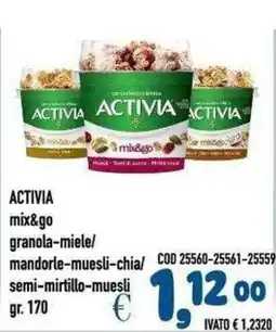 Del Prete Distribuzioni ACTIVIA mix&go granola-miele offerta