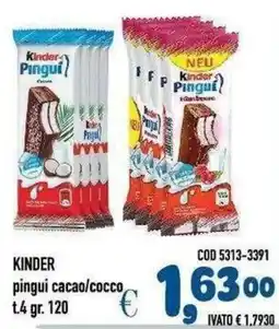 Del Prete Distribuzioni Kinder Pinguì cacao/cocco offerta