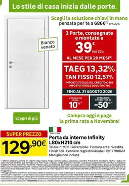 Leroy Merlin Porta da interno Infinity offerta