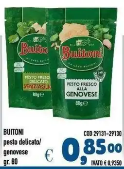 Del Prete Distribuzioni Buitoni pesto delicato/genovese offerta