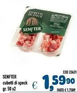 Del Prete Distribuzioni SENFTER cubetti di speck offerta
