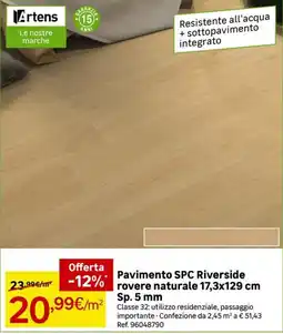 Leroy Merlin Pavimento SPC Riverside rovere naturale offerta