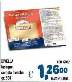 Del Prete Distribuzioni DIVELLA lasagne semola fresche offerta