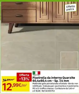 Leroy Merlin Piastrella da interno Quarzite offerta