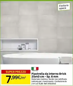 Leroy Merlin Piastrella da interno Brick offerta