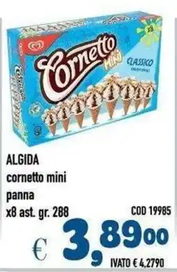 Del Prete Distribuzioni Algida Cornetto Mini Panna offerta