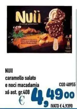 Del Prete Distribuzioni NUII caramello salato e noci macadamia offerta