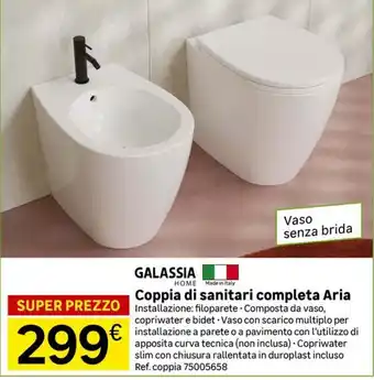 Coppia di sanitari completa Aria