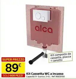 Leroy Merlin Kit Cassetta WC a incasso alca offerta