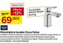Leroy Merlin Miscelatore lavabo Clova Pulse GROHE offerta