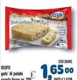 Del Prete Distribuzioni Rispo gato' di patate pronto forno offerta