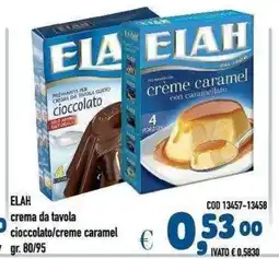 Del Prete Distribuzioni ELAH crema da tavola cioccolato/creme caramel offerta
