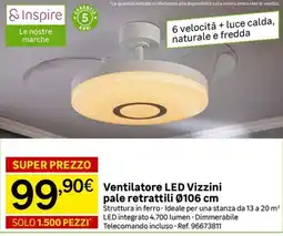 Leroy Merlin Ventilatore LED Vizzini offerta