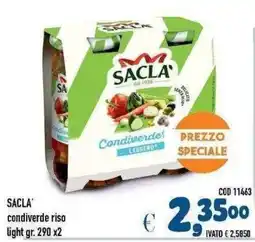 Del Prete Distribuzioni SACLA' condiverde riso light offerta
