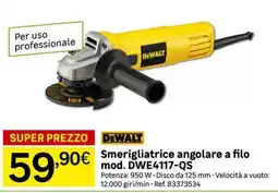 Leroy Merlin DEWALT Smerigliatrice angolare a filo offerta