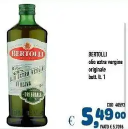 Del Prete Distribuzioni Bertolli Olio Extra Vergine di Oliva Originale offerta