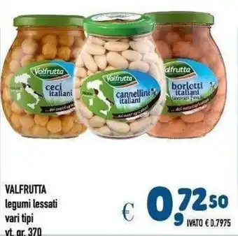 Del Prete Distribuzioni VALFRUTTA legumi lessati offerta