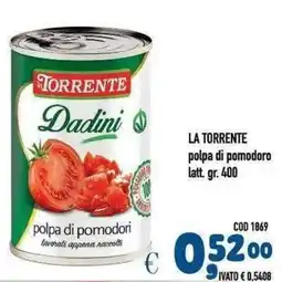 Del Prete Distribuzioni la TORRENTE Dadini polpa di pomodori offerta