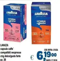 Del Prete Distribuzioni LAVAZZA capsule caffè compatibili nespresso c&g dolce/gusto forte offerta