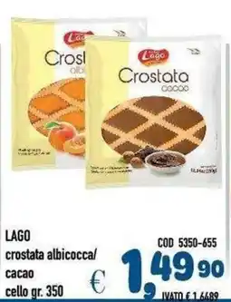 Del Prete Distribuzioni LAGO crostata albicocca/cacao offerta