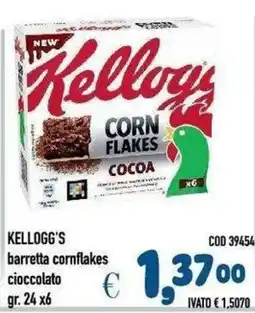 Del Prete Distribuzioni Kellogg's barretta cornflakes cioccolato offerta