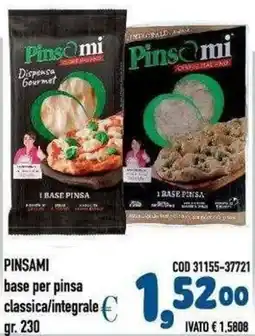 Del Prete Distribuzioni Pinsami base per pinsa classica/integrale offerta