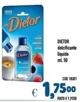 Del Prete Distribuzioni Dietor dolcificante liquido offerta