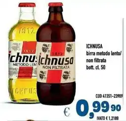 Del Prete Distribuzioni Ichnusa birra metodo lento/non filtrata offerta
