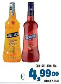 Del Prete Distribuzioni Keglevich Vodka Melone offerta