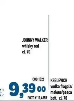 Del Prete Distribuzioni Johnny Walker whisky red offerta