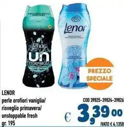 Del Prete Distribuzioni Lenor perle orofiori vaniglia/risveglio primavera/unstoppable fresh offerta