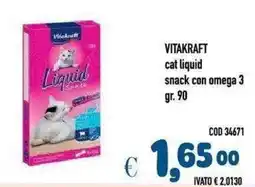 Del Prete Distribuzioni Vitakraft cat liquid snack con omega 3 offerta