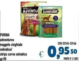 Del Prete Distribuzioni Purina adventuros nuggets cinghiale selvatico/ strips cervo selvatico offerta