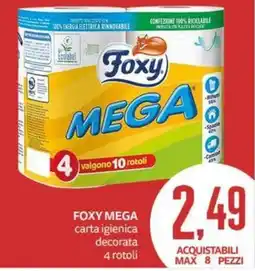 PRO7 Supermercati FOXY MEGA carta igienica decorata offerta