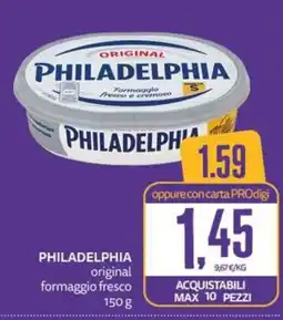 PRO7 Supermercati PHILADELPHIA original formaggio fresco offerta
