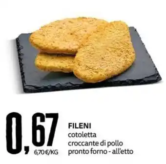 PRO7 Supermercati FILENI cotoletta croccante di pollo offerta
