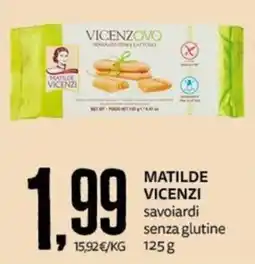 PRO7 Supermercati MATILDE VICENZI savoiardi senza glutine offerta