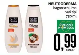 PRO7 Supermercati NEUTRODERMA bagno schiuma offerta