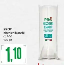 PRO7 Supermercati PRO7 bicchieri bianchi offerta