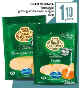 PRO7 Supermercati Gran Moravia formaggio grattugiato fresco/in scaglie offerta